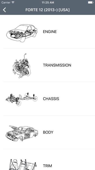 Kia Car Parts Diagrams Captura de pantalla de la aplicación #2