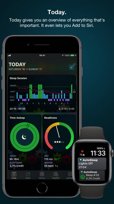 AutoSleep Track Sleep on Watch Schermata dell'app #3