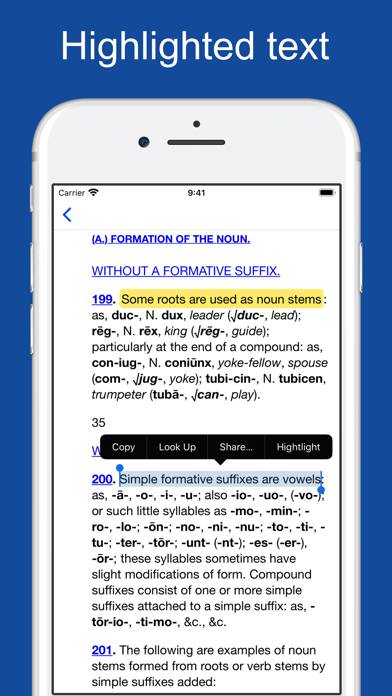 A Latin Grammar App screenshot