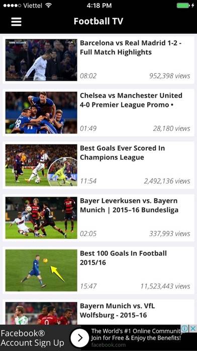 Football TV Schermata dell'app #1