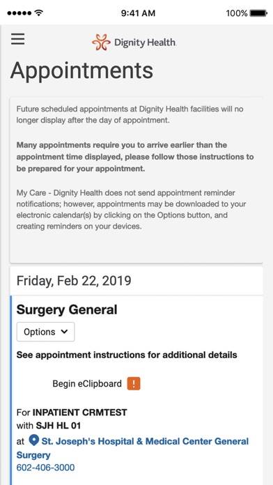 My portal. by Dignity Health App screenshot