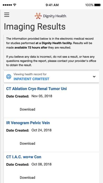 My portal. by Dignity Health App screenshot