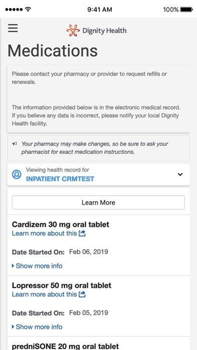 My portal. by Dignity Health App screenshot