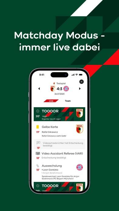 FC Augsburg 1907 App-Screenshot
