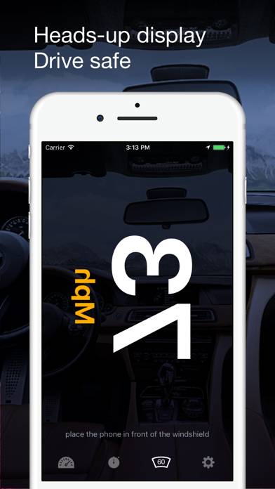 Speedometer GPS: HUD, Car Speed Tracker, Mph Meter App screenshot #3