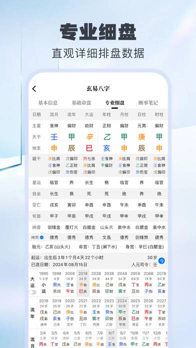 玄易八字-八字排盘算命国学软件 Captura de pantalla de la aplicación