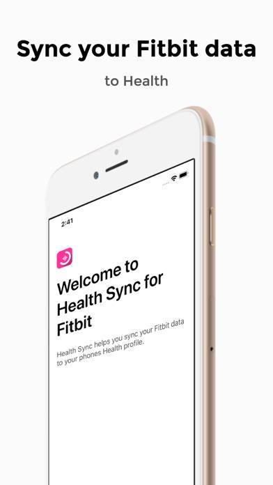 Health Sync for Fitbit Captura de pantalla de la aplicación