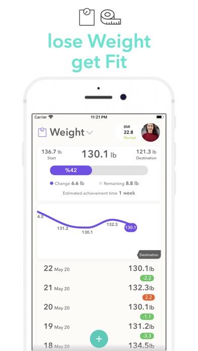 Weight & Body Tracker Capture d'écran de l'application #1