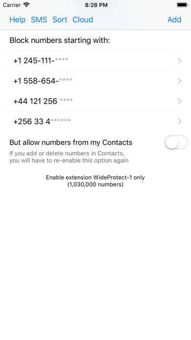 WideProtect Spam Call Blocker Captura de pantalla de la aplicación #1
