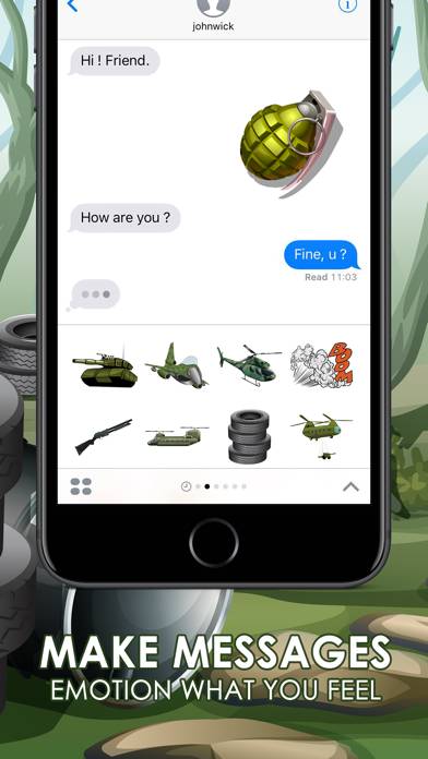 Military Emoji Stickers Keyboard Themes ChatStick Schermata dell'app