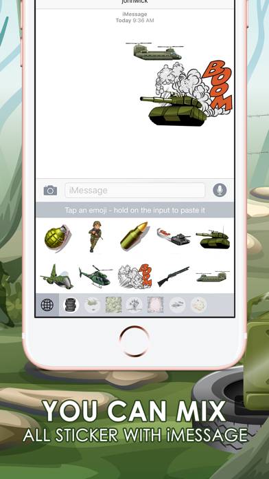 Military Emoji Stickers Keyboard Themes ChatStick Schermata dell'app #3