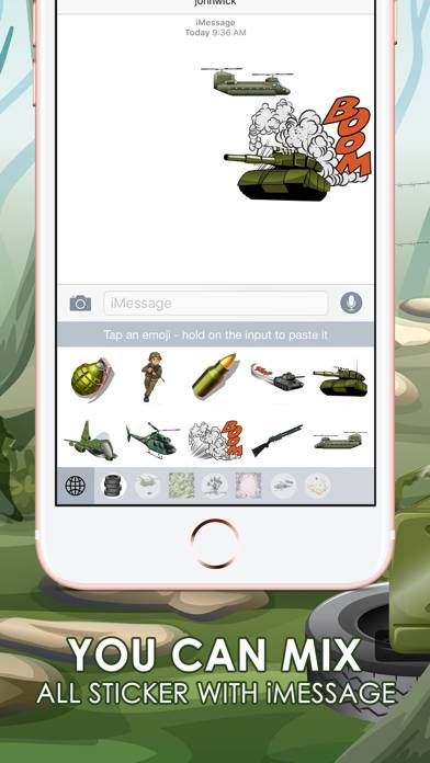 Military Emoji Stickers Keyboard Themes ChatStick Schermata dell'app