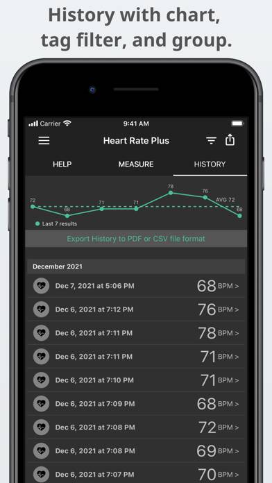 Heart Rate Plus Monitor PRO App screenshot #4