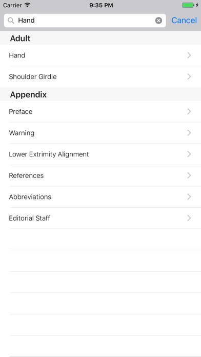 Tolerances: An Orthopaedic Reference Manual App screenshot #2