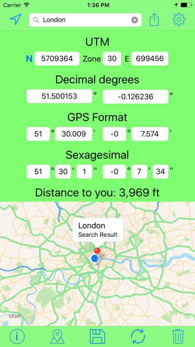 UTM Coordinates Tool Bildschirmfoto