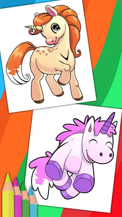Unicorn & Fantastic Animals Pegasus coloring pages App screenshot #4