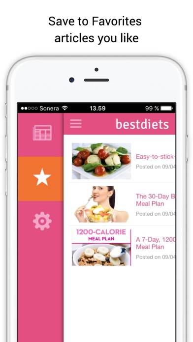 Best Diets Guide: planes de alimentación, recetas Captura de pantalla de la aplicación #3