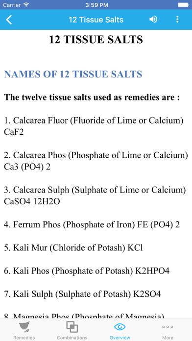 Biochemic Tissue Salts App screenshot #5