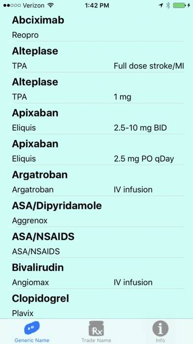 Neuraxial coagulation guide App screenshot #1