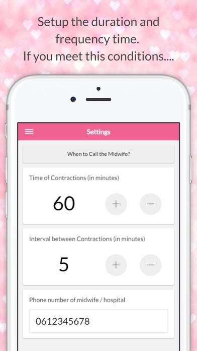 Pregnancy Contractions Timer App screenshot #4