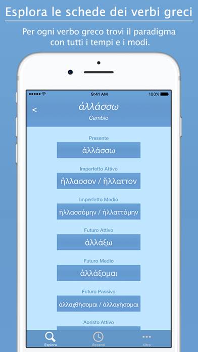 Ancient Greek Paradigms App screenshot #2