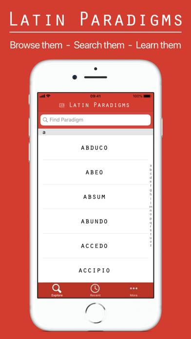 Latin Paradigms App screenshot #1