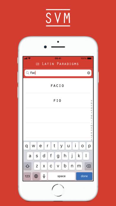 Latin Paradigms App screenshot #2