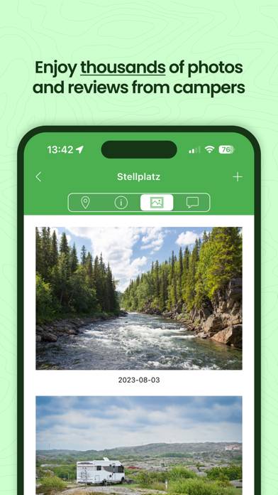 Ställplatser App skärmdump