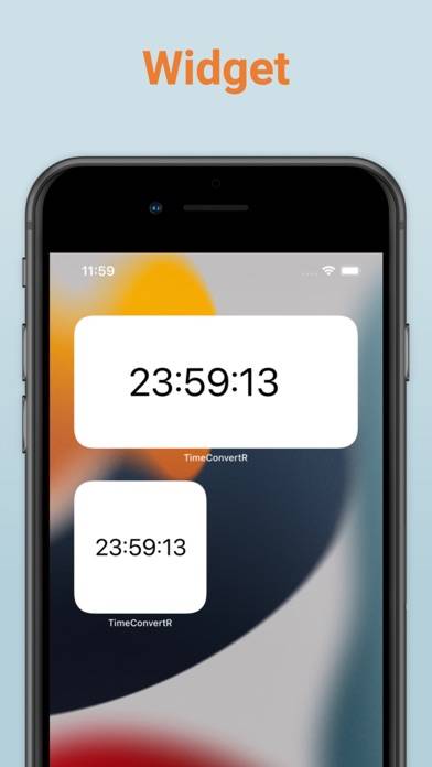 TimeConvertr Captura de pantalla de la aplicación
