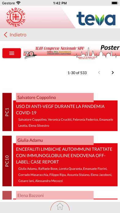 MySIFO Schermata dell'app