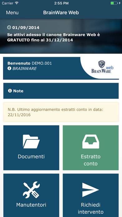 BrainWare Web Schermata dell'app #1