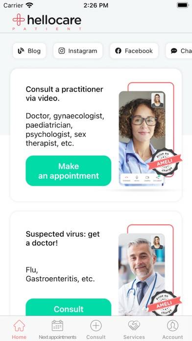 Hellocare Capture d'écran de l'application