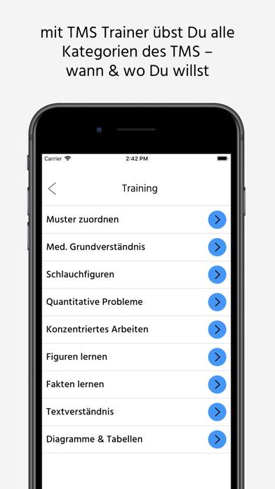 TMS Trainer App-Screenshot