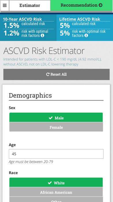Lipid Manager App screenshot