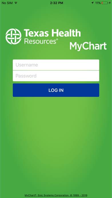 Texas Health MyChart screenshot