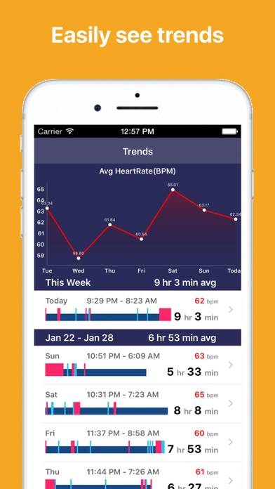 Sleep Tracker plus plus Captura de pantalla de la aplicación #4