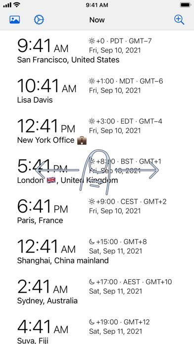 World Clock by Time Intersect App screenshot