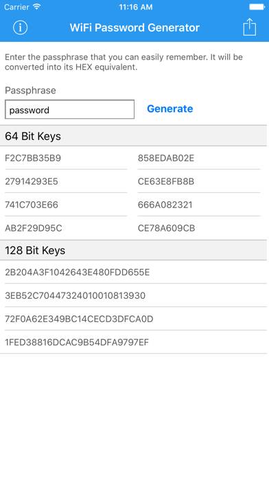 Wifi Password - WEP Key