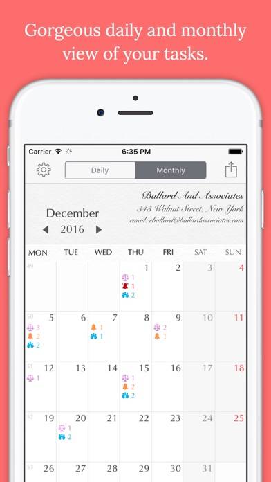 Lawyer's Planner for iPhone App screenshot #2