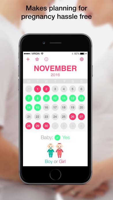 MaybeBaby fertility& pregnancy monthly calendar App skärmdump #1