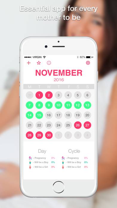 MaybeBaby fertility& pregnancy monthly calendar App skärmdump #2