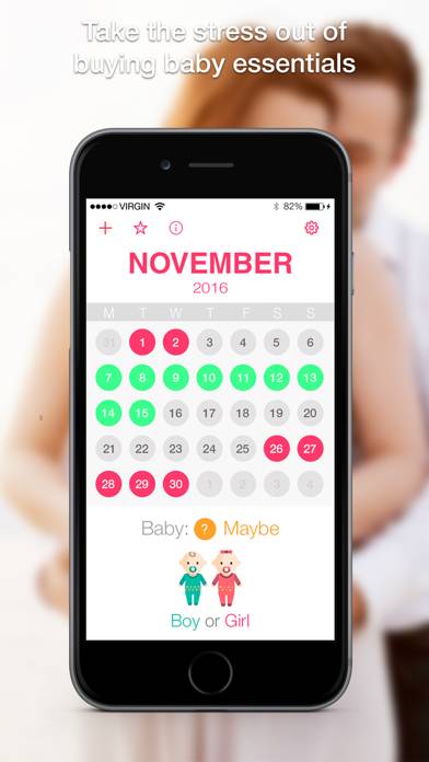 MaybeBaby fertility& pregnancy monthly calendar App skärmdump #4
