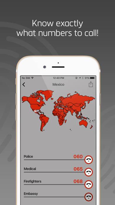 Emergency Numbers Schermata dell'app #2