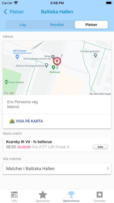 Skånecupen App skärmdump