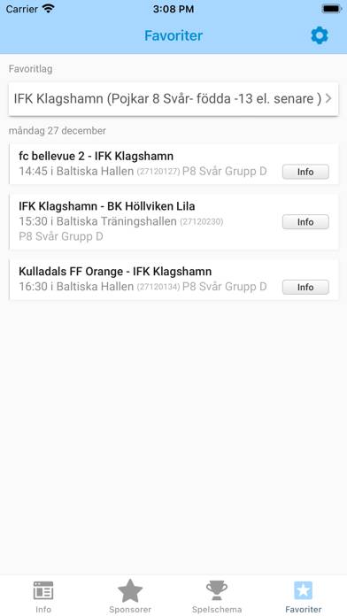 Skånecupen App skärmdump