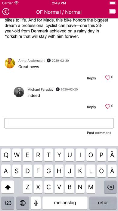 Omnia Feed App skärmdump