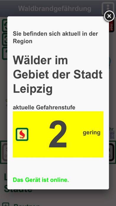 Waldbrandgefahr Sachsen App screenshot #1