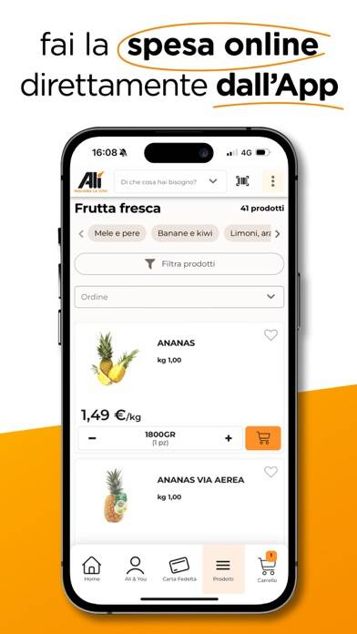 Alì Schermata dell'app