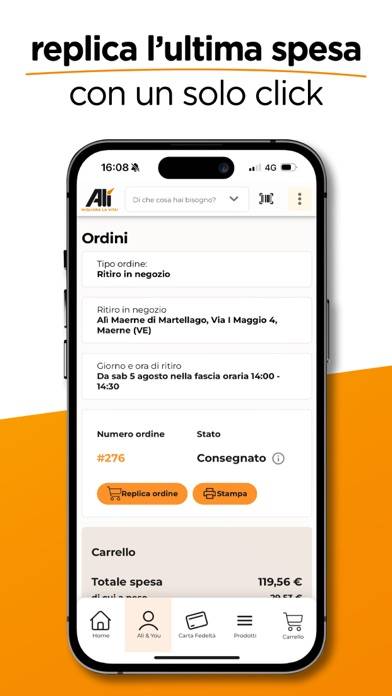 Alì Schermata dell'app