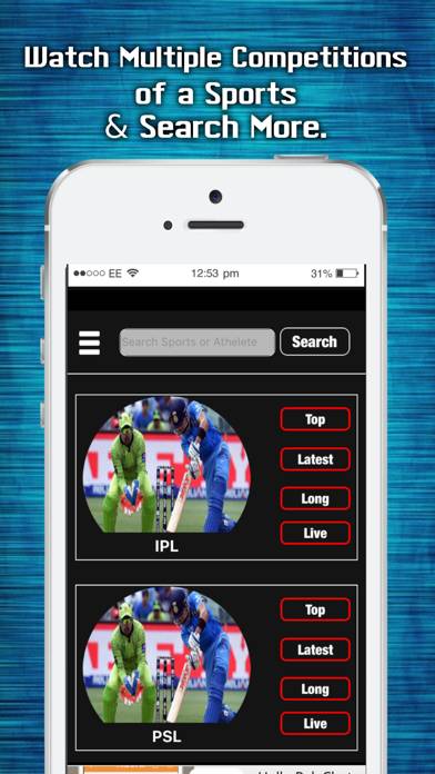 Sports TUBE LIVE Schermata dell'app #4